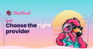 ViceHunt flamingo with a magnifying glass: choose the right provider