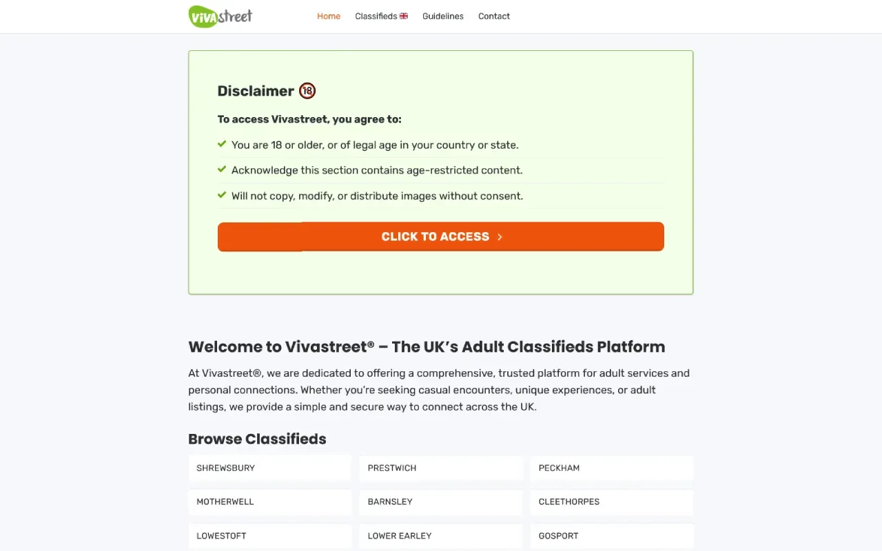 VivaStreet homepage